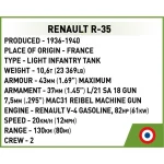 Cobi Τουβλάκια WWII Renault R-35 258τμχ COBI-2719 - Image 11