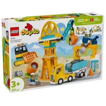 LEGO Duplo 3 in 1 Construction Site and Vehicles για 3+ Ετών 84τμχ 10476