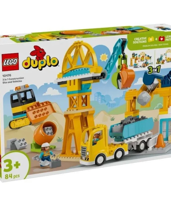 LEGO Duplo 3 in 1 Construction Site and Vehicles για 3+ Ετών 84τμχ 10476