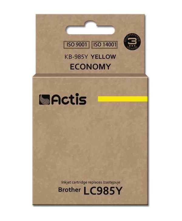 Actis Συμβατό Μελάνι Εκτυπωτή InkJet Brother LC985Y 19.5ml Κίτρινο 1τμχ KB-985Y