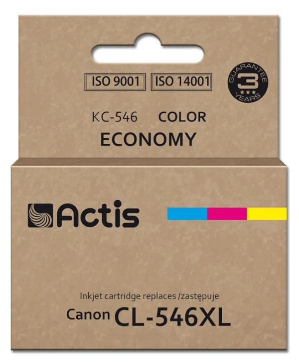 Actis Συμβατό Μελάνι Εκτυπωτή InkJet Canon CL-546XL 180 Σελίδων 15ml Πολλαπλό (Color) 1τμχ KC-546