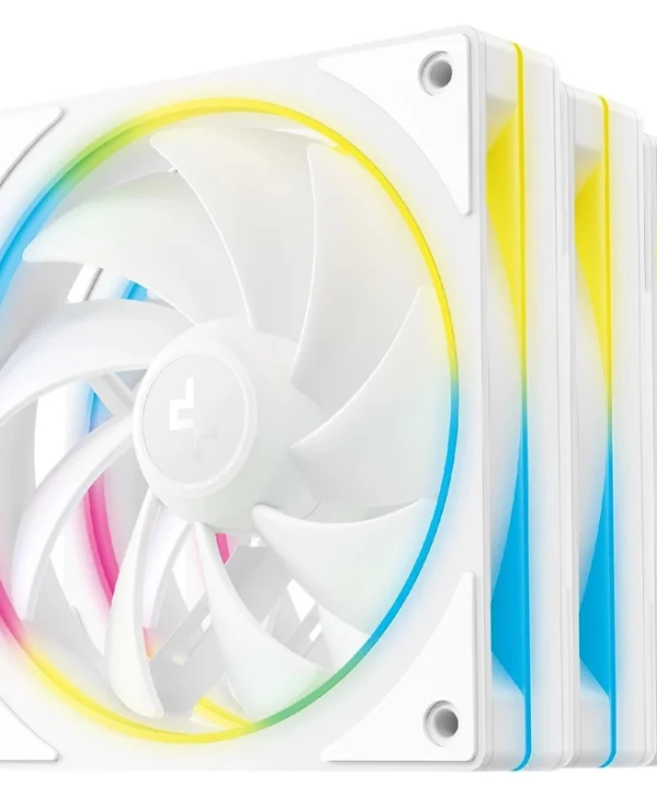 Deepcool FL12 SE WH 3IN1 Case Fan 120mm με ARGB Φωτισμό και Σύνδεση 4-Pin PWM 3τμχ Λευκό R-FL12SE-WHAPN3-G