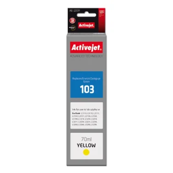 Active Jet Συμβατό Μελάνι Εκτυπωτή InkJet Epson 103 C13T00S44A 70ml Κίτρινο 1τμχ AE-103Y