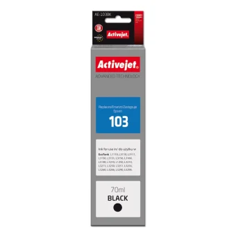 Active Jet Συμβατό Μελάνι Εκτυπωτή InkJet Epson 103 C13T00S14A 70ml Μαύρο AE-103Bk