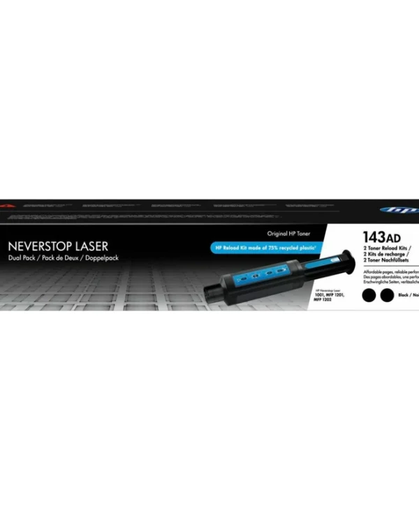 HP 143AD Γνήσιο Multipack Toner Laser Εκτυπωτή Μαύρο 2τμχ W1143AD