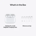 Apple AirPods Pro 3 In-ear Bluetooth Handsfree Ακουστικά με Αντοχή στον Ιδρώτα και Θήκη Φόρτισης Λευκά MFHP4ZM/A - Image 8
