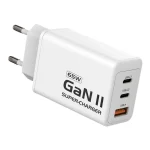 Maxball Φορτιστής Χωρίς Καλώδιο GaN με Θύρα USB-A και 2 Θύρες USB-C 65W Λευκός (T826) OKT826-PD65W-CCA - Image 2