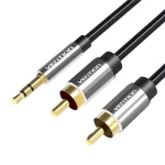 Vention Καλώδιο 3.5mm male - 2x RCA male Μαύρο 1m (BCFBF)
