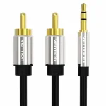 Vention Καλώδιο 3.5mm male - 2x RCA male Μαύρο 1m (BCFBF) - Image 2
