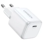 Ugreen Φορτιστής Χωρίς Καλώδιο με Θύρα USB-C 20W Power Delivery Λευκός (Nexode Mini) 15324