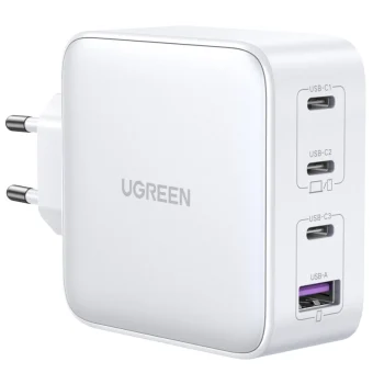 Ugreen Φορτιστής Χωρίς Καλώδιο GaN με Θύρα USB-A και 3 Θύρες USB-C 100W Λευκός (CD226) 15337