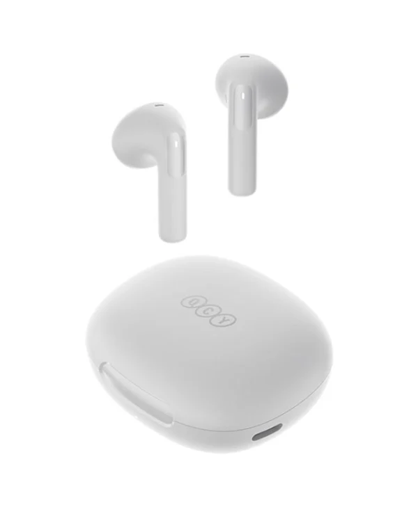 QCY AilyBuds E20 Bluetooth Handsfree Ακουστικά με Αντοχή στον Ιδρώτα και Θήκη Φόρτισης Λευκά QCY-HT13 White