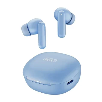 QCY MeloBuds Ν30 (HT16) Bluetooth Handsfree Ακουστικά με Αντοχή στον Ιδρώτα και Θήκη Φόρτισης Light Blue QCY-HT16 Light Blue