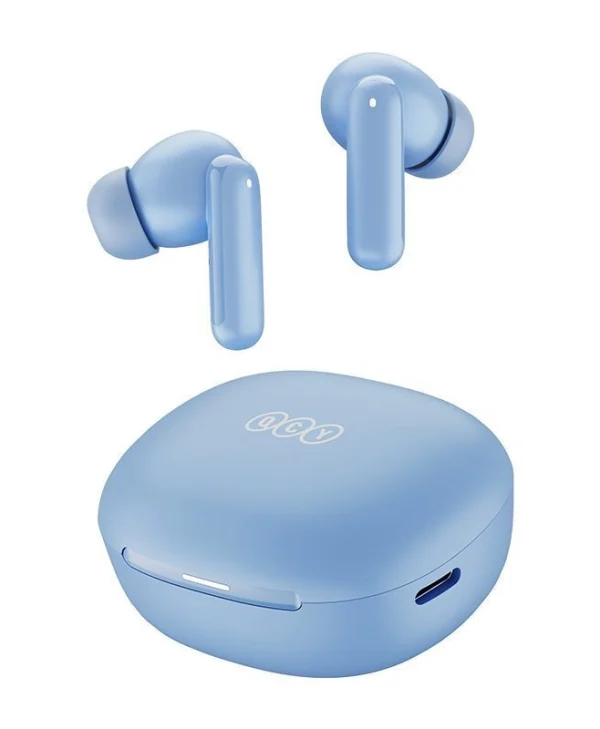 QCY MeloBuds Ν30 (HT16) Bluetooth Handsfree Ακουστικά με Αντοχή στον Ιδρώτα και Θήκη Φόρτισης Light Blue QCY-HT16 Light Blue