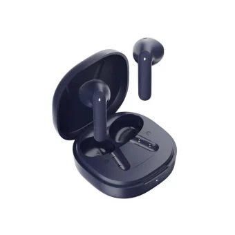 QCY Air Earbud Bluetooth Handsfree Ακουστικά με Αντοχή στον Ιδρώτα και Θήκη Φόρτισης Μπλε QCY-QT41 Blue