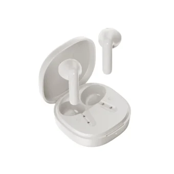 QCY Air Earbud Bluetooth Handsfree Ακουστικά με Αντοχή στον Ιδρώτα και Θήκη Φόρτισης Λευκά QCY-QT41 White