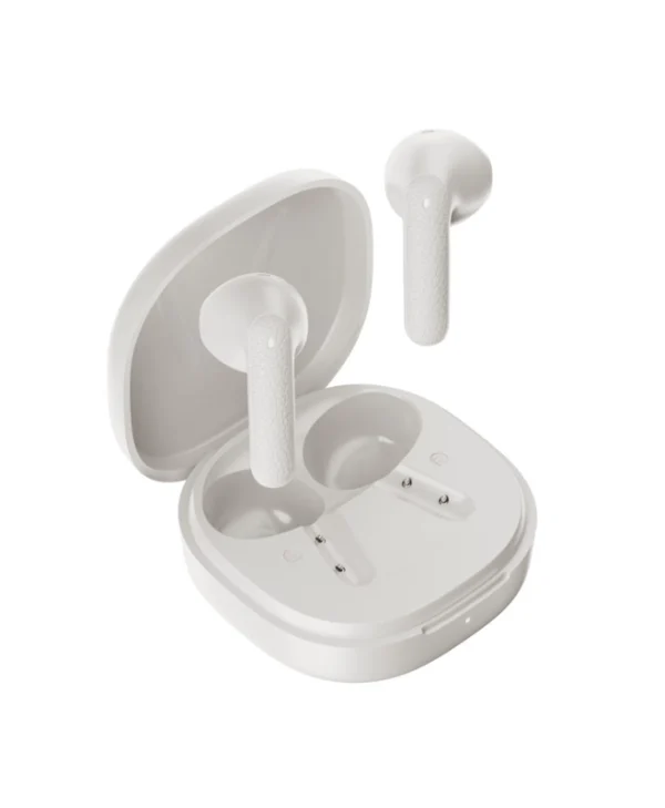 QCY Air Earbud Bluetooth Handsfree Ακουστικά με Αντοχή στον Ιδρώτα και Θήκη Φόρτισης Λευκά QCY-QT41 White