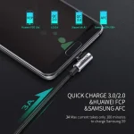 Ugreen US284 Angle (90°) / Braided USB 2.0 Cable USB-C male - USB-A Μαύρο 1m (50941) - Image 8