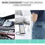 Ugreen US284 Angle (90°) / Braided USB 2.0 Cable USB-C male - USB-A Μαύρο 1m (50941) - Image 12