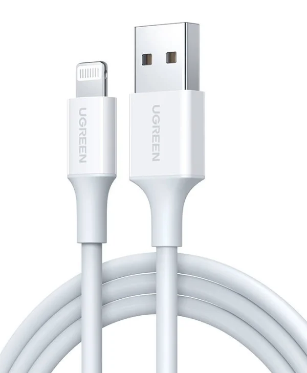 Ugreen US155 USB-A to Lightning Cable Λευκό 1.5m (80315)
