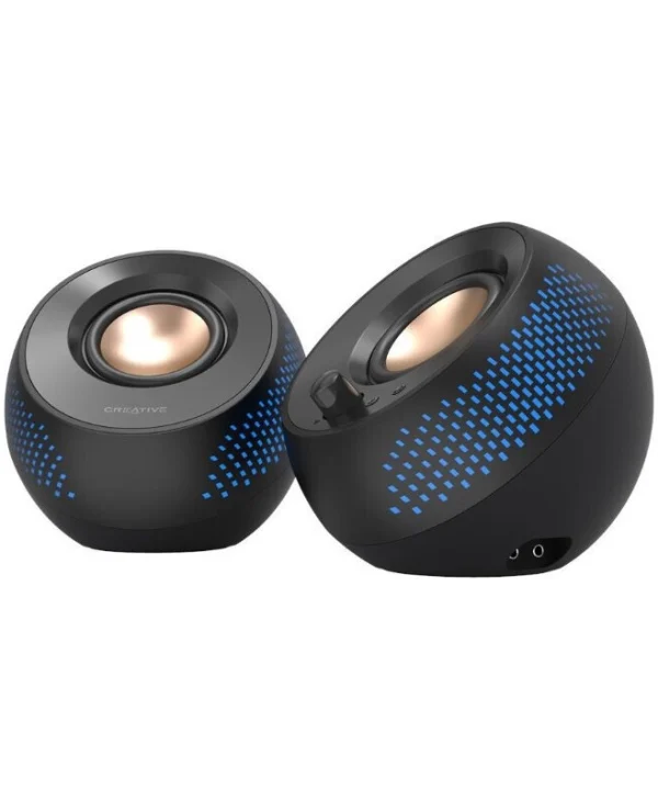 Creative Pebble X Ηχεία Υπολογιστή 2.0 με RGB Φωτισμό και Bluetooth Ισχύος 30W σε Μαύρο Χρώμα 51MF1715AA000