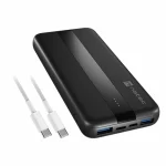 Natec Trevi Slim Q V2 Power Bank 10000mAh 18W με 2 Θύρες USB-A και 2 Θύρες USB-C Power Delivery Μαύρο NPB-2294