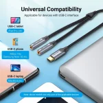 Vention USB 2.0 Cable USB-C male - 3.5mm Γκρι 0.3m BGNHY - Image 2