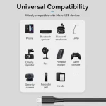 Vention USB 2.0 to micro USB Cable Μαύρο 1.5m (CTIBG) - Image 2