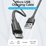 Vention USB 2.0 to micro USB Cable Μαύρο 1.5m (CTIBG) - Image 4
