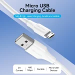 Vention Regular USB 2.0 to micro USB Cable Λευκό 1.5m (CTIWG) - Image 4