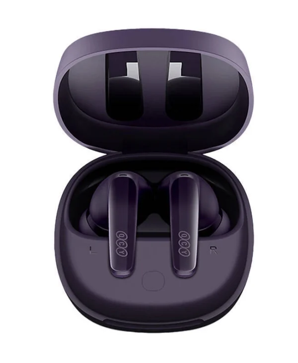QCY T13X In-ear Bluetooth Handsfree Ακουστικά με Θήκη Φόρτισης Μωβ 6957141408490