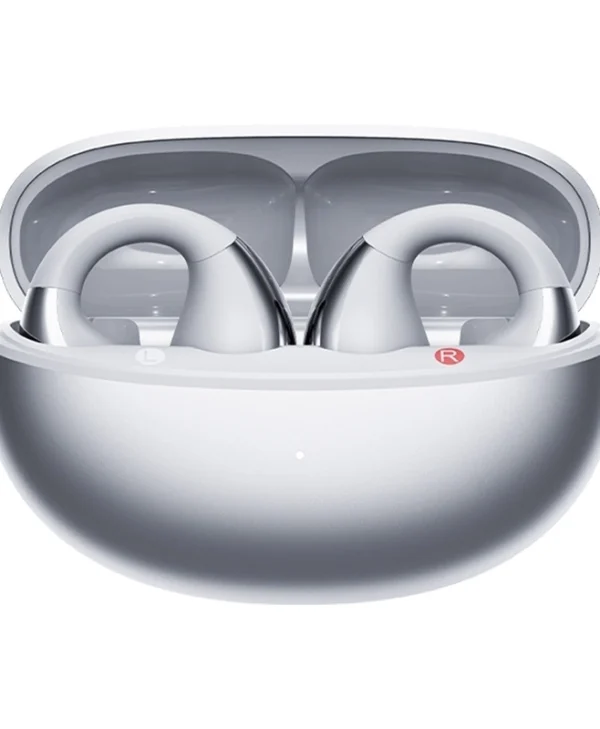 QCY Crossky C30S Open Ear Bluetooth Handsfree Ακουστικά με Αντοχή στον Ιδρώτα και Θήκη Φόρτισης Ασημί QCY-QT33S Silver