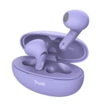 Trust Yavi Earbud Bluetooth Handsfree Ακουστικά με Θήκη Φόρτισης Μωβ 25299
