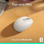 Logitech M196 Ασύρματο Bluetooth Ποντίκι Off White 910-007460 - Image 7