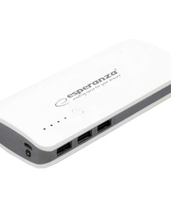 Esperanza EMP106 Power Bank 8000mAh με 3 Θύρες USB-A Λευκό/Γκρι EMP106WE