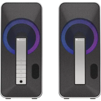 Genesis HELIUM 100BT RGB Ασύρματα Ηχεία Υπολογιστή 2.0 με RGB Φωτισμό και Bluetooth Ισχύος 10W σε Μαύρο Χρώμα NCS-1635