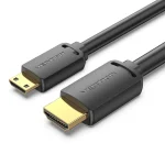 Vention HDMI 2.0 Cable mini HDMI male - HDMI male 3m Μαύρο AGHBI