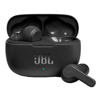 JBL Wave 200TWS In-ear Bluetooth Handsfree Ακουστικά με Θήκη Φόρτισης Μαύρα JBLW200TWSBLK
