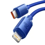 Baseus Crystal Shine Braided USB-C to Lightning Cable 20W Μπλε 2m (CAJY000303) - Image 2