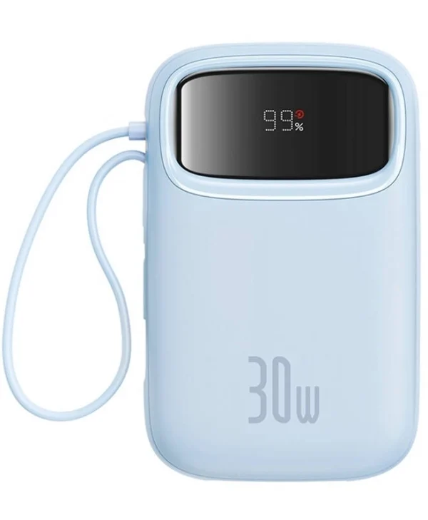 Baseus QPow 2 Power Bank 10000mAh 30W με Θύρα USB-A και Θύρα USB-C Μπλε P10055008313-00