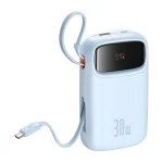 Baseus QPow 2 Power Bank 10000mAh 30W με Θύρα USB-A και Θύρα USB-C Μπλε P10055008313-00 - Image 5