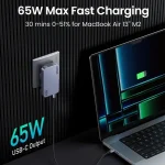 Ugreen Φορτιστής Χωρίς Καλώδιο GaN με Θύρα USB-A και 2 Θύρες USB-C 65W Γκρι (Nexode Pro) 25356 - Image 10