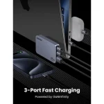 Ugreen Φορτιστής Χωρίς Καλώδιο GaN με Θύρα USB-A και 2 Θύρες USB-C 65W Γκρι (Nexode Pro) 25356 - Image 12