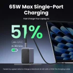 Ugreen Φορτιστής Χωρίς Καλώδιο GaN με Θύρα USB-A και 2 Θύρες USB-C 65W Power Delivery / Quick Charge 3.0 Γκρι (Nexode Air X553) 35042 - Image 3