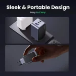 Ugreen Φορτιστής Χωρίς Καλώδιο GaN με Θύρα USB-A και 2 Θύρες USB-C 65W Power Delivery / Quick Charge 3.0 Γκρι (Nexode Air X553) 35042 - Image 6
