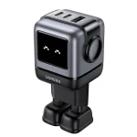 Ugreen Φορτιστής Χωρίς Καλώδιο GaN με Θύρα USB-A και 2 Θύρες USB-C 65W Power Delivery / Quick Charge 4.0 Γκρι (Robot) 25685B