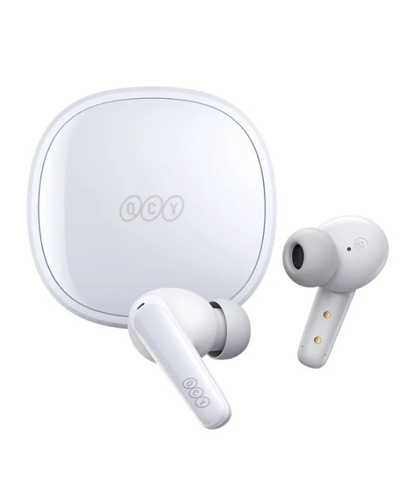 QCY T13X In-ear Bluetooth Handsfree Ακουστικά με Θήκη Φόρτισης Λευκά 6957141408506