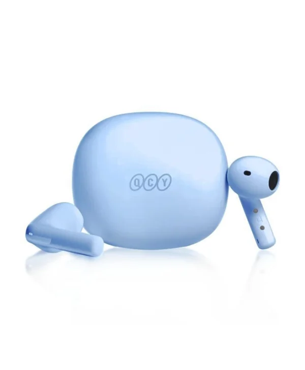 QCY AilyBuds E10 QT35 Bluetooth Handsfree Ακουστικά με Αντοχή στον Ιδρώτα και Θήκη Φόρτισης Μαύρα QCY-QT35 Blue
