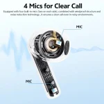 QCY AilyBuds E10 QT35 Bluetooth Handsfree Ακουστικά με Αντοχή στον Ιδρώτα και Θήκη Φόρτισης Μαύρα QCY-QT35 Blue - Image 3
