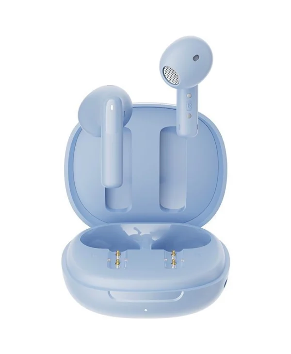 QCY AilyBuds E20 Bluetooth Handsfree Ακουστικά με Αντοχή στον Ιδρώτα και Θήκη Φόρτισης Clear Blue QCY-HT13 Clear Blue